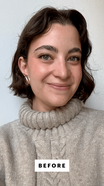 Felbin before applying the Chubby Stick Moisturizing Lip Color Balm